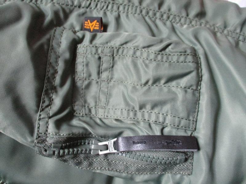 GENUINE ALPHA INDUSTRIES USAF USA N2B N-2B bomber pilot JACKET COAT GREEN LARGE — image 2