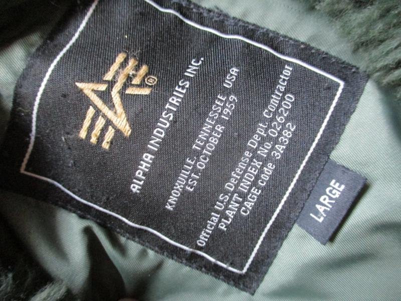 GENUINE ALPHA INDUSTRIES USAF USA N2B N-2B bomber pilot JACKET COAT GREEN LARGE — image 3
