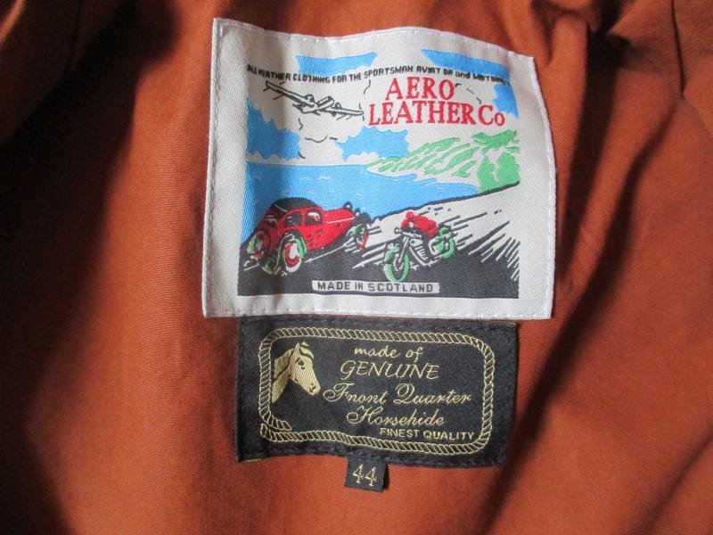 AERO LEATHER CO SCOTLAND custom made HORSEHIDE USAF A2 JACKET BLACK 44 LARGE — image 2
