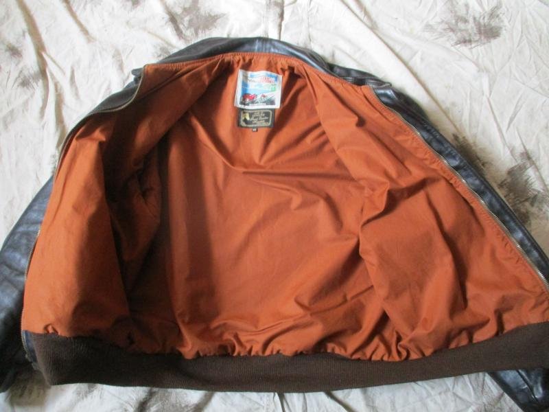 AERO LEATHER CO SCOTLAND custom made HORSEHIDE USAF A2 JACKET BLACK 44 LARGE — image 3