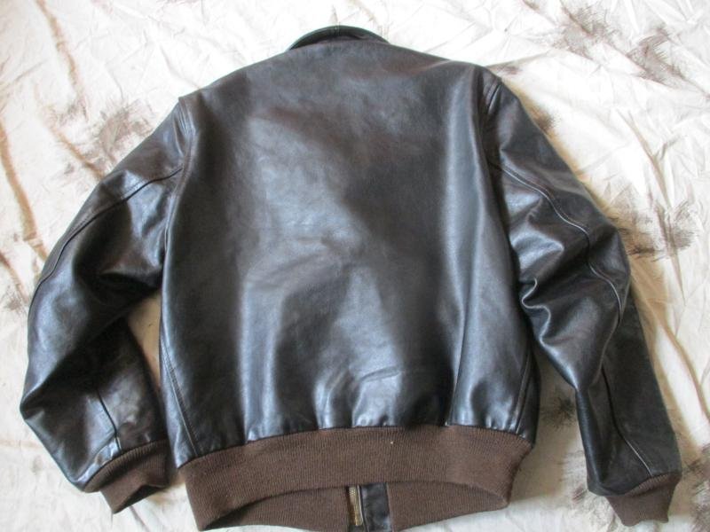 AERO LEATHER CO SCOTLAND custom made HORSEHIDE USAF A2 JACKET BLACK 44 LARGE — image 4