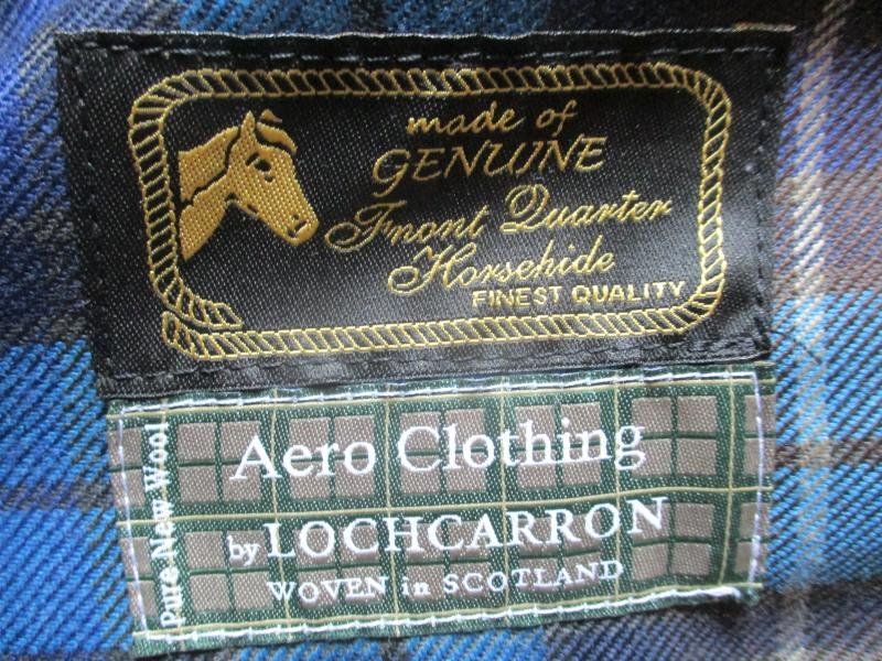 AERO LEATHER CO Scotland HORSEHIDE MA1 AVIATOR BOMBER STYLE JACKET COAT BLACK 46 L -XL — image 3