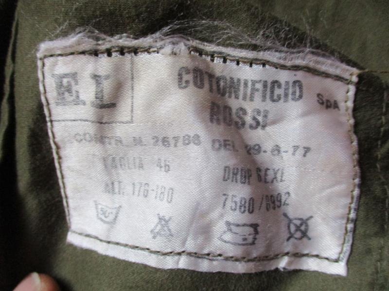 1980s 80s ERA ITALIAN ARMY ISSUE che guevara BDU COMBAT JACKET coat OG GREEN medium — image 2