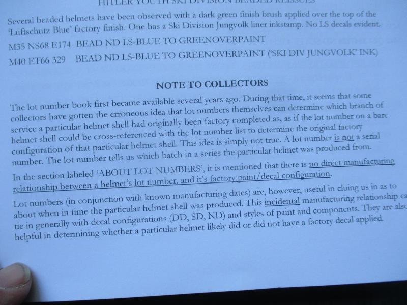 WW2 GERMAN HELMET LOT NUMBERS BOOK brian ice REVISION 9 SOFT BACK — image 3