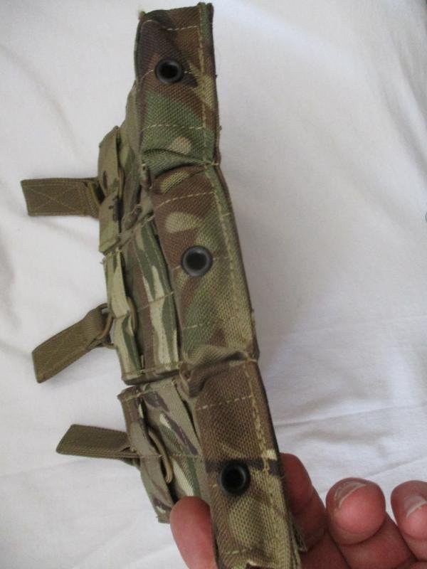 DISCIPLE UK mtp multicam MOLLE triple 5.56MM SA80 / M4 mag CQB open top POUCH new — image 4