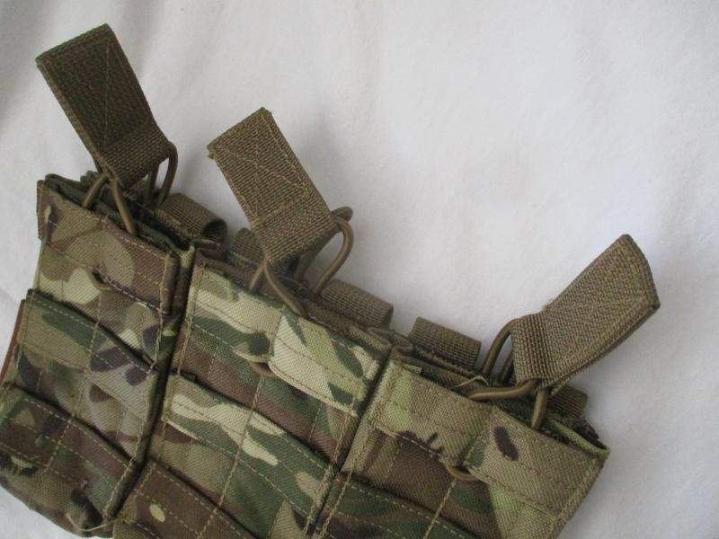 DISCIPLE UK mtp multicam MOLLE triple 5.56MM SA80 / M4 mag CQB open top POUCH new — image 5