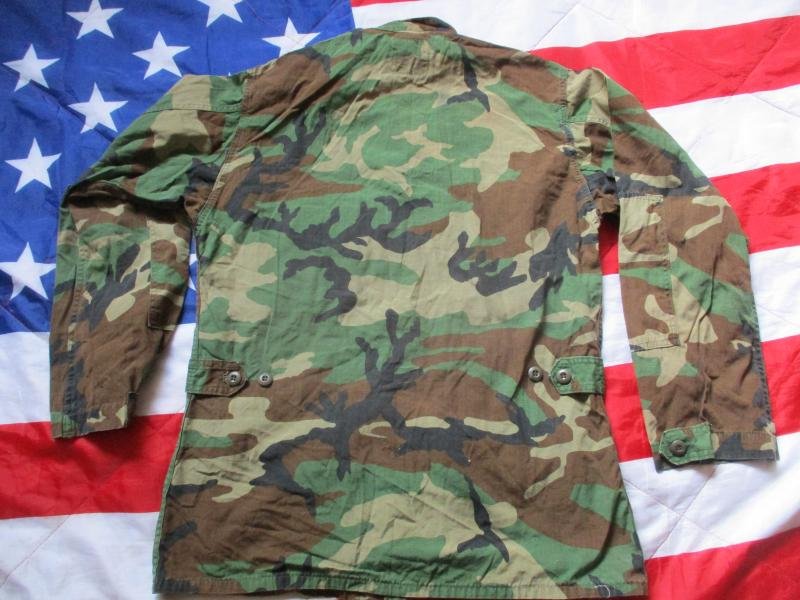 US ARMY ISSUE USA 1988 M81 WOODLAND camo camouflage BDU CARGO JACKET coat m-L — image 5