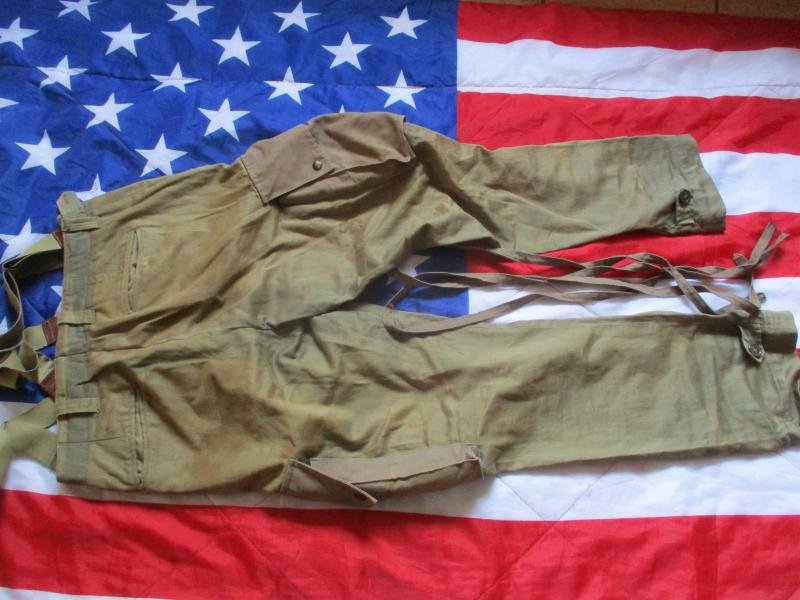 WW2 US ARMY AIRBORNE PARATROOPER para M43 JUMP COMBAT TROUSERS PANTS kay canvas — image 2