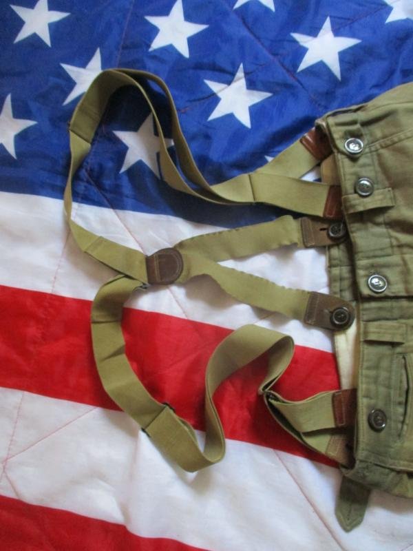 WW2 US ARMY AIRBORNE PARATROOPER para M43 JUMP COMBAT TROUSERS PANTS kay canvas — image 3