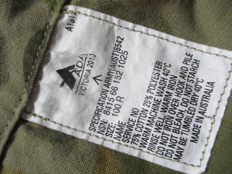 GENUINE issue AUSTRALIAN army JUNGLE AUSCAM DPU camo COMBAT SHIRT 100R large xl — image 2