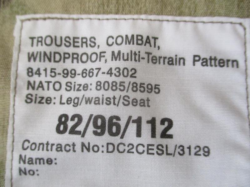 BRITISH ARMY ARCTIC ISSUE sas windproof MTP multicam CAMO TROUSERS PANTS 82/96/112 XL new — image 3