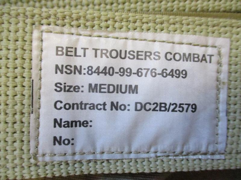 BRITISH ARMY / PARA AFGHANISTAN ISSUE TABBING velcr0 WEBBING trouser BELT mtp light olive NEW — image 2