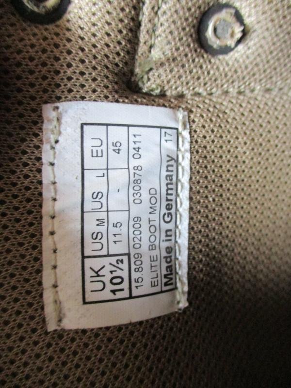 GENUINE BRITISH ARMY Afghanistan ISSUE DESERT elite COMBAT BOOTS UK 10.5 m NOT WORN — image 4