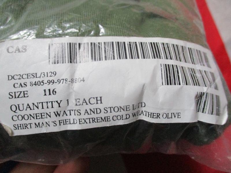 genuine BRITISH ARMY ISSUE COLD WEATHER ecw NORWEGIAN NORGIE shirt xl - xxl NEW — image 2