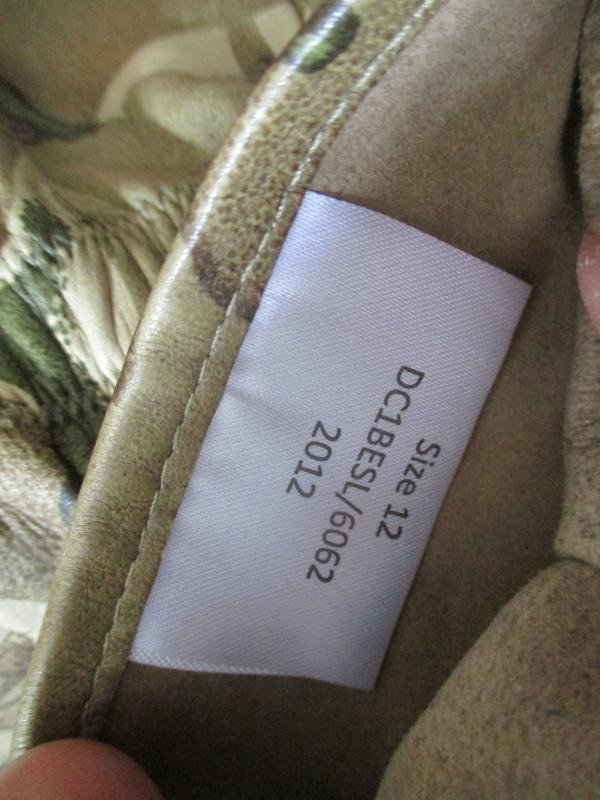 UK ISSUE mtp multicam LEATHER SNIPER shooting DESERT COMBAT GLOVES 12 XL new — image 2