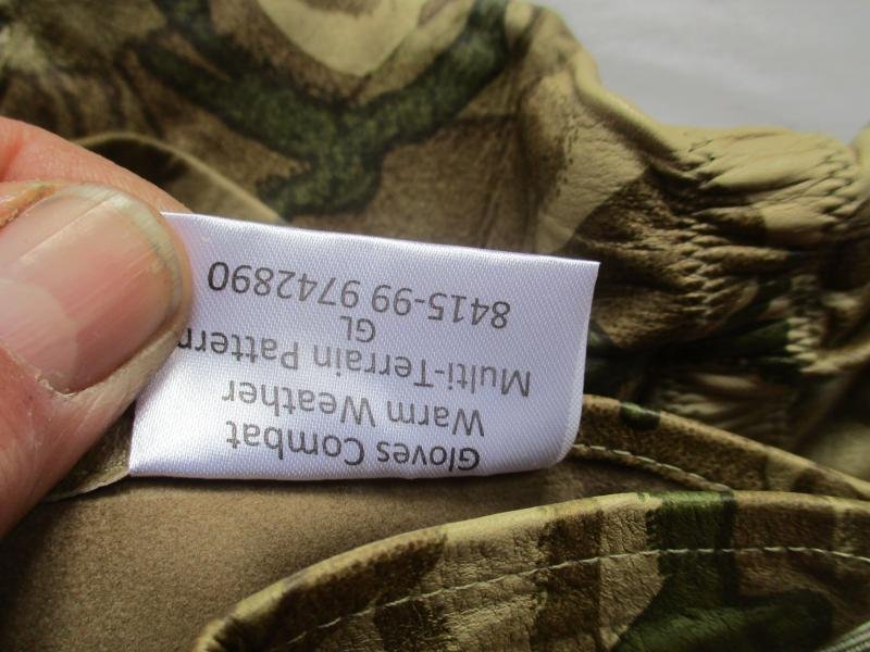 UK ISSUE mtp multicam LEATHER SNIPER shooting DESERT COMBAT GLOVES 12 XL new — image 3