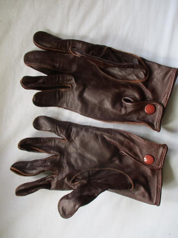 BRITISH ARMY OFFICERS ISSUE soft brown LEATHER no2 dress fad GLOVES 9.5 Medium — image 5