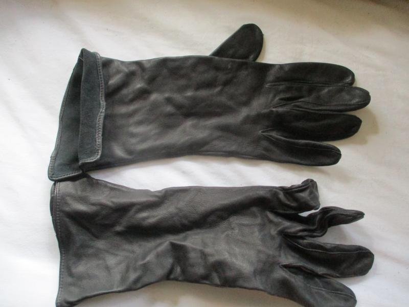 RAF PILOT ISSUE soft black LEATHER flying aviator GLOVES 9.5 Medium — image 3