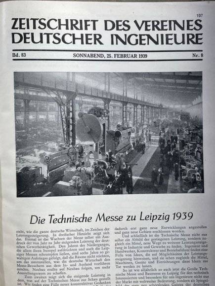 Original 1939 German Bound Journal of the Association of Engineers Magazine Book — image 18
