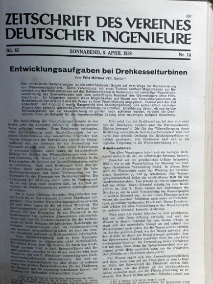 Original 1939 German Bound Journal of the Association of Engineers Magazine Book — image 30