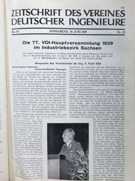 Original 1939 German Bound Journal of the Association of Engineers Magazine Book — image 41