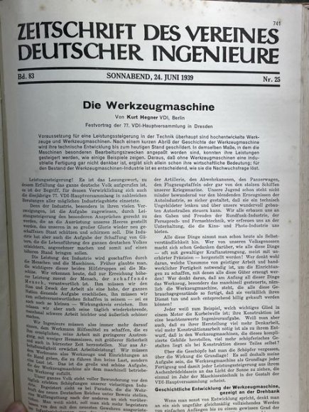 Original 1939 German Bound Journal of the Association of Engineers Magazine Book — image 44