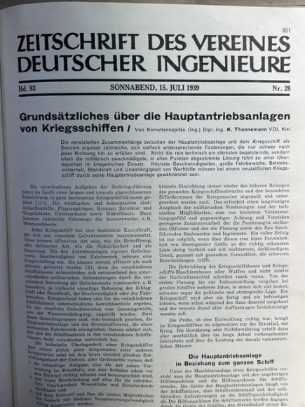 Original 1939 German Bound Journal of the Association of Engineers Magazine Book — image 48
