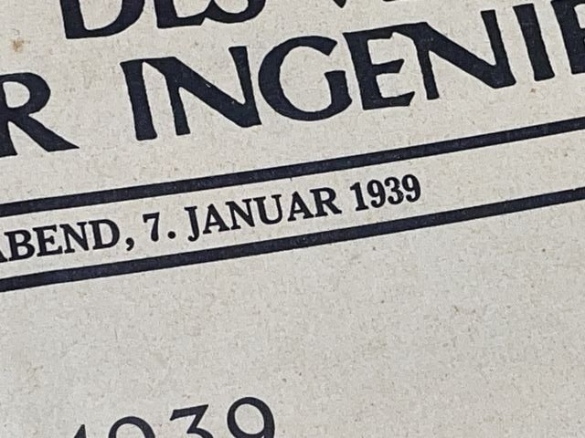 Original 1939 German Bound Journal of the Association of Engineers Magazine Book — image 5