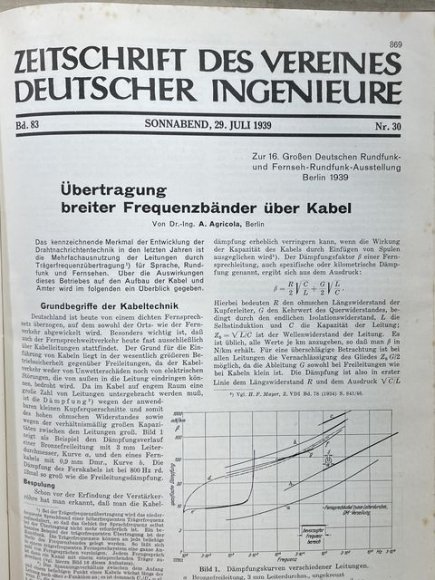 Original 1939 German Bound Journal of the Association of Engineers Magazine Book — image 51