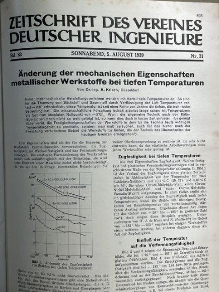 Original 1939 German Bound Journal of the Association of Engineers Magazine Book — image 52