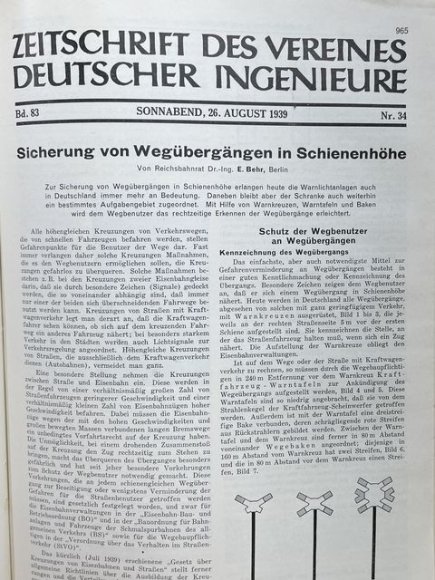 Original 1939 German Bound Journal of the Association of Engineers Magazine Book — image 58