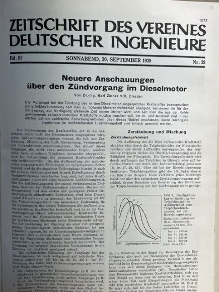 Original 1939 German Bound Journal of the Association of Engineers Magazine Book — image 64