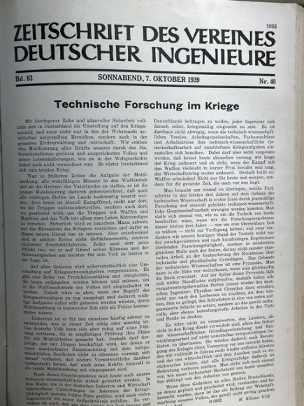 Original 1939 German Bound Journal of the Association of Engineers Magazine Book — image 66