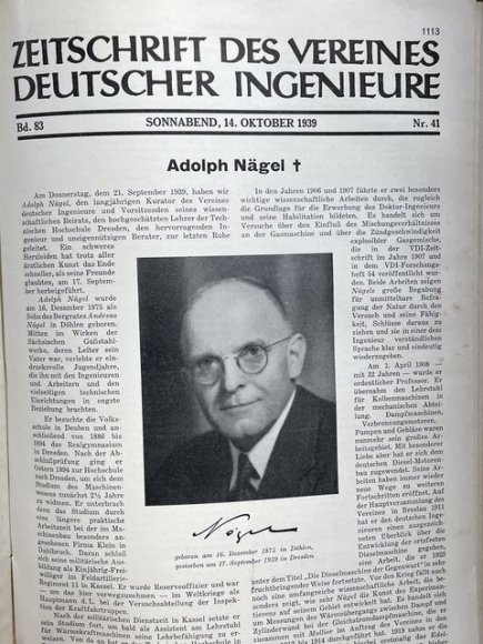 Original 1939 German Bound Journal of the Association of Engineers Magazine Book — image 67