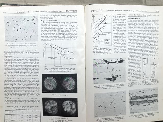 Original 1939 German Bound Journal of the Association of Engineers Magazine Book — image 72