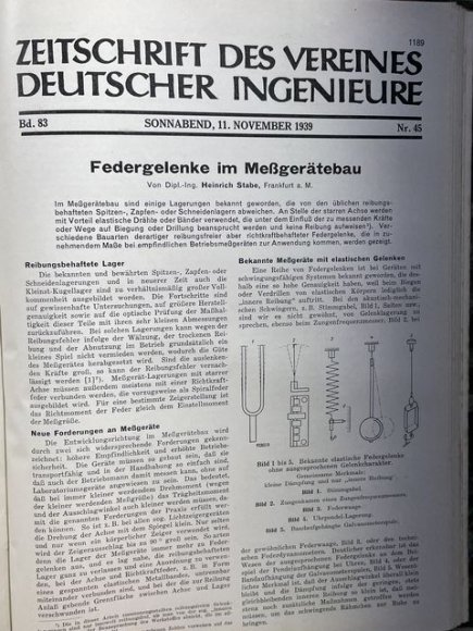 Original 1939 German Bound Journal of the Association of Engineers Magazine Book — image 73
