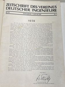 Original 1939 German Bound Journal of the Association of Engineers …