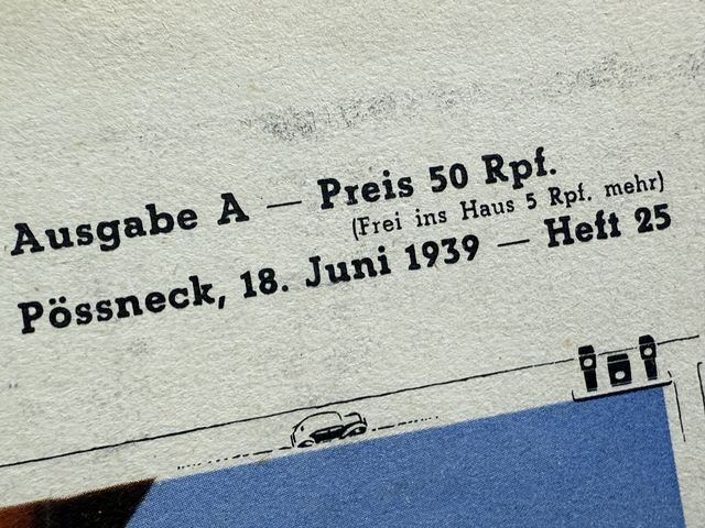 Original Pre-WWII German Motor and Sport (Motor und Sport) Magazine, June 1939 — image 2