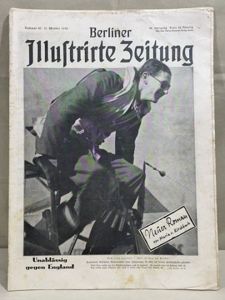 Original Pre-WWII German Berliner Illustrierter Zeitung Magazine, October 1940