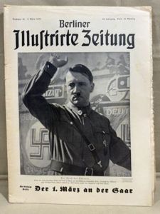 Original Nazi Era German Berliner Illustrierter Zeitung Magazine, March 1935