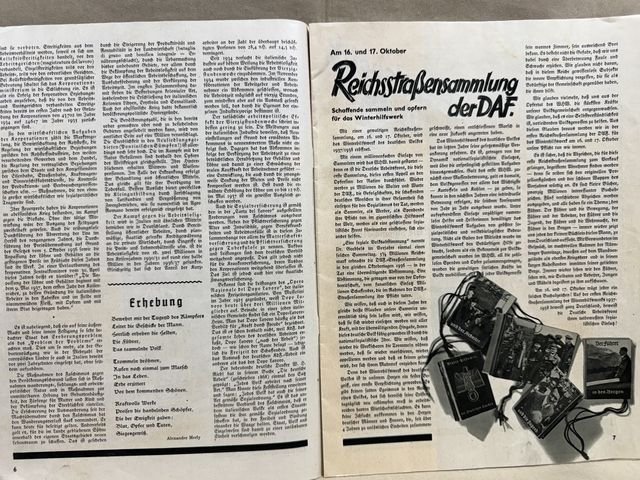 Original Pre-WWII German DAF ARBEITERTUM Magazine, HITLER — image 5