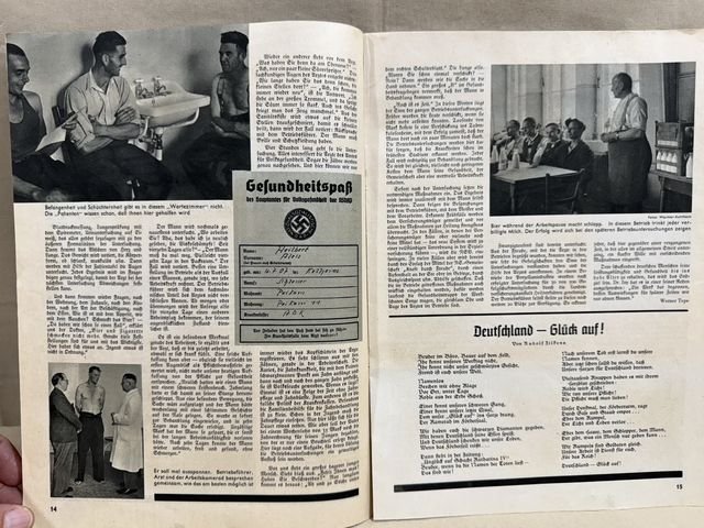 Original Pre-WWII German DAF ARBEITERTUM Magazine, HITLER — image 8