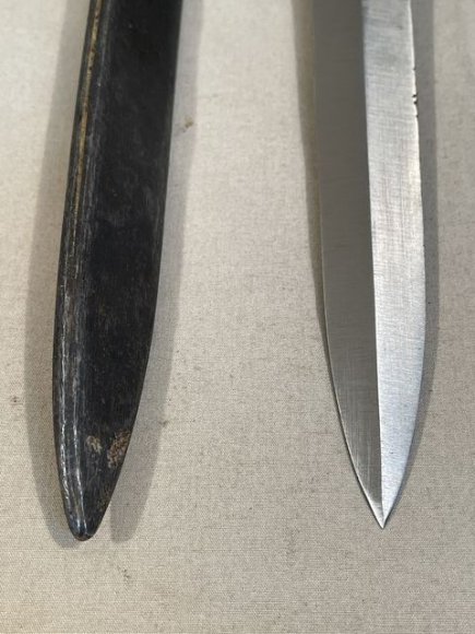 Original WWII French Fighting Knife and Scabbard, Made During German Occupation! — image 2