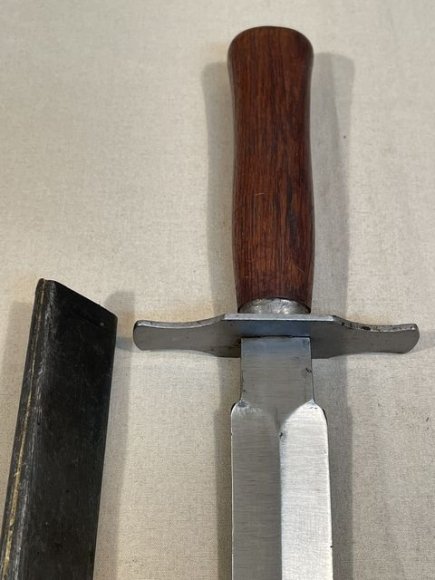 Original WWII French Fighting Knife and Scabbard, Made During German Occupation! — image 5