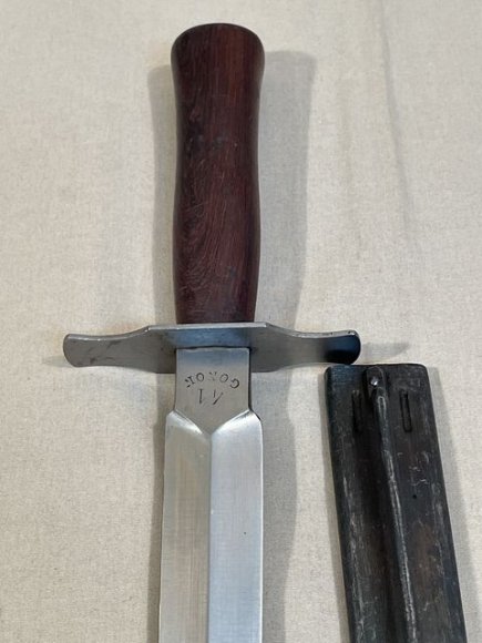 Original WWII French Fighting Knife and Scabbard, Made During German Occupation! — image 3