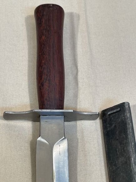 Original WWII French Fighting Knife and Scabbard, Made During German Occupation! — image 4