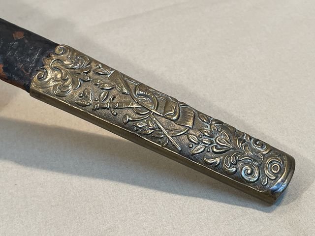 Original Mid-19th Century German Etched Blade Hunting Dagger, Unknown Maker — image 11