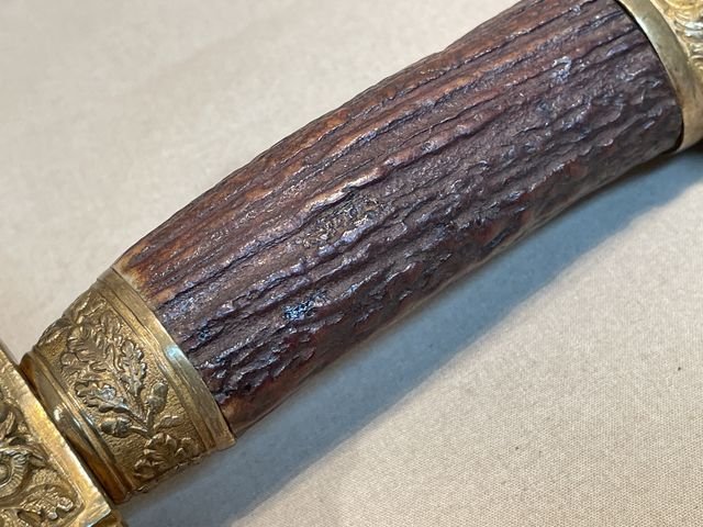 Original Mid-19th Century German Etched Blade Hunting Dagger, Unknown Maker — image 35