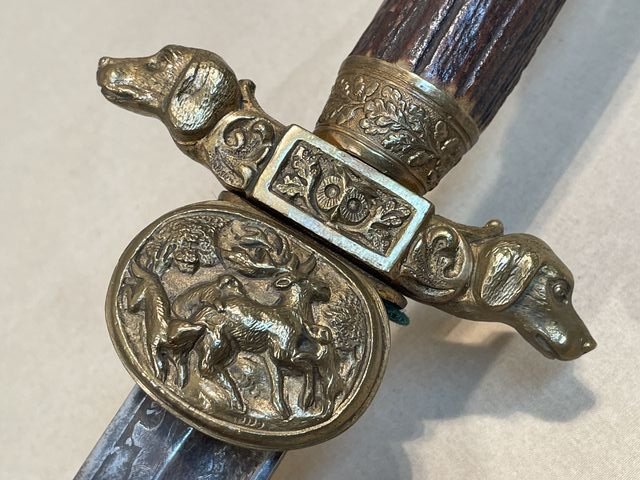 Original Mid-19th Century German Etched Blade Hunting Dagger, Unknown Maker — image 39