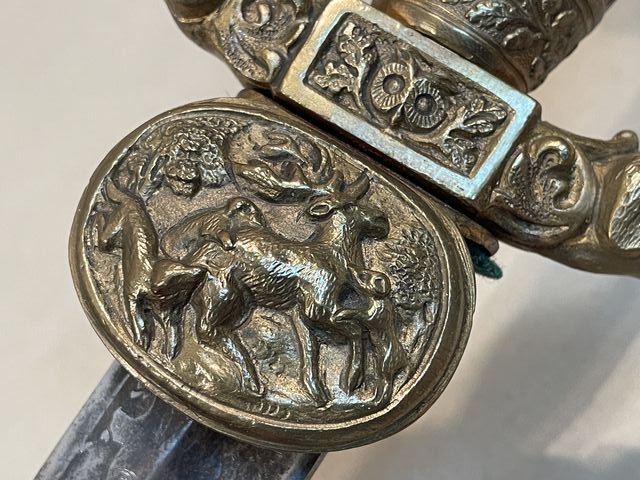 Original Mid-19th Century German Etched Blade Hunting Dagger, Unknown Maker — image 40